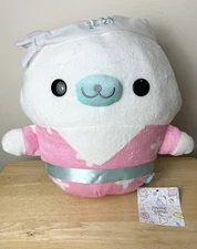 Mamegoma SiroGoma Plush Toy White Seal Yukataka Sushi Chef Hat 12.5X12.5 Sanrio