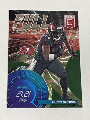 2021 Donruss Elite Football Full Throttle Green - Chris Godwin - Buccaneers