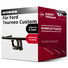 Für Tourneo Custom V362 / F3 Anhängerkupplung abnehmbar + E-Satz 13pol AHK