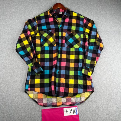 #ad The Great Plains Shirt Medium Colorful Flannel Button Up Long Sleeve Mens $21.15