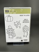 Stampin Up Haunt Ya Later Halloween 139699 Rubber Stamps Set Of 7