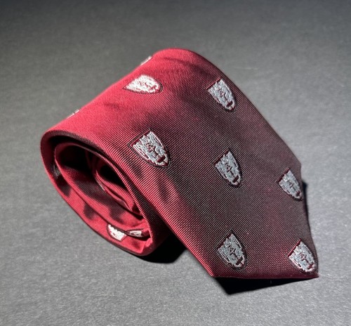 Vintage WM-Chelsea LTD. Mens Red White Blk Lions Crest Silk Necktie Pre-owned - 第 6/7 張圖片