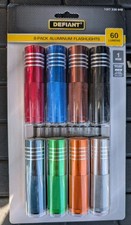 Defiant 8-Pack Aluminum LED Flashlight Set 60 Lumens | Multicolor | 24 AAA Batt