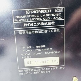 Pioneer CLD-A100 LaserActive LD Player Console Only Power Tested Junk Retro