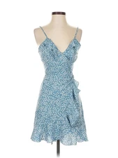 Romwe Women Blue Cocktail Dress S