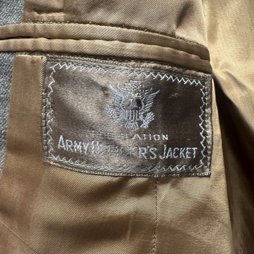 Chaqueta Militar De Colección Segunda Guerra Mundial Oficiales del Ejército de EE. UU. IKE Lana Talla 38 L Marrón Q.M. - Imagen 9 de 11