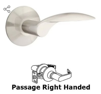 EMTEK MERCURY PASSAGE 5109MCLHUS15 - RIGHT Hand, Satin Nickel (US15) NEW IN BOX