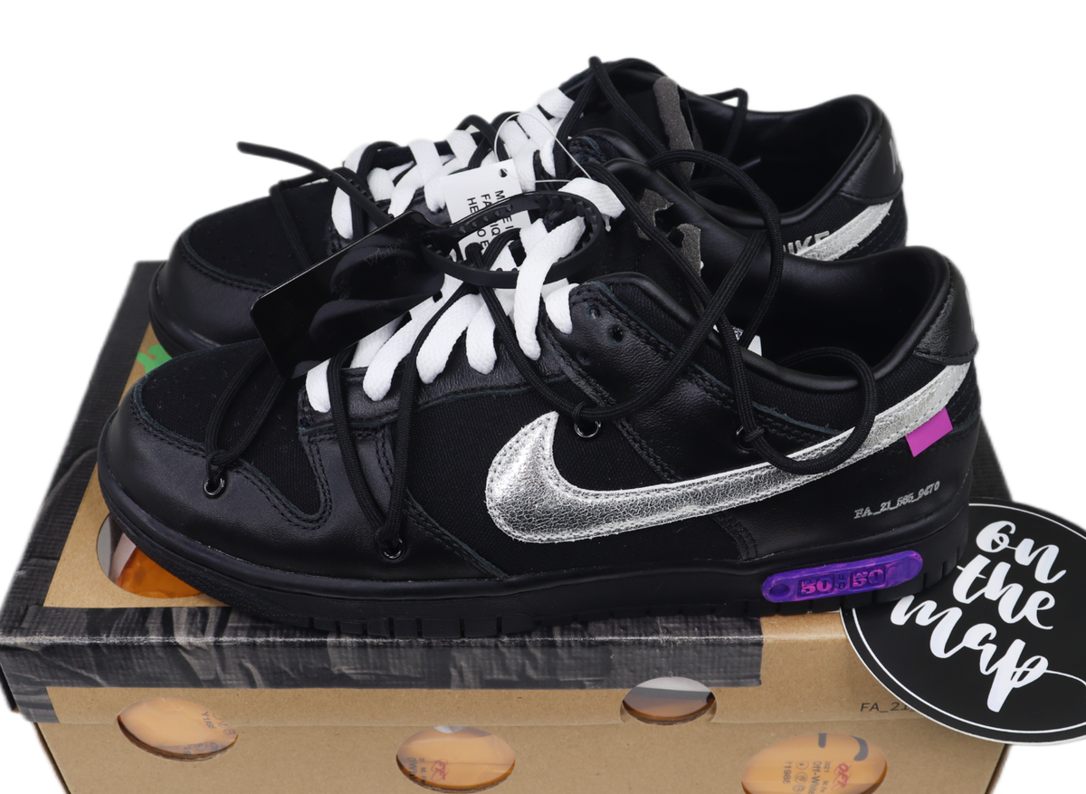 Nike Dunk Low x Off-White Lot 50 of 50 Black UK 3 4 5 7 8 9 10 US