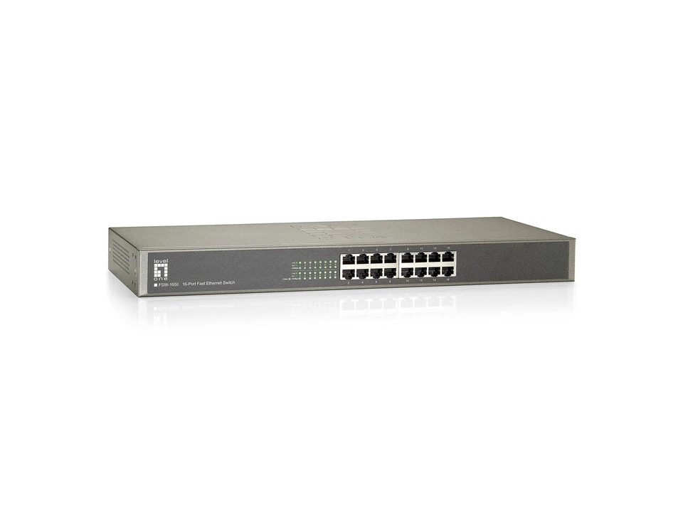 LevelOne FSW-1650 Switch, 48,3 cm, 16-Port
