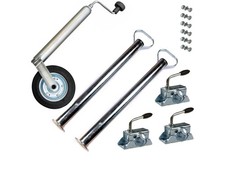 Stützrad Stützen Klemmhalter Schrauben PKW Anhänger Zubehör Set Abstellstützen