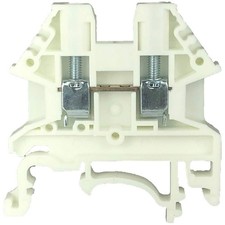 Dinkle White DK2.5N WE DIN Rail Terminal Block Screw Type UL 600V 20A 20 PCS