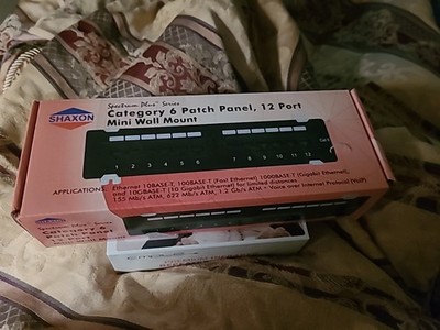 Shaxon Patch Panel 12 port Category 6 MINI WALL MOUNT MP117MA128-B Spectrum Plus