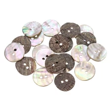 50 Pcs Natural Shell Button, 2 Hole 20mm Mother of Pearl Button, Multicolor