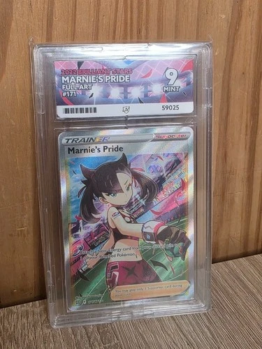 Pokemon TCG Marnies Pride 171/172 Ace Grading 9 Full Art Brilliant Stars