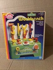 1983 Sesame Street Tool Workbench Hammer Nails Screwdriver Screws Wrench Bolts