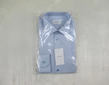 NEW Eton Dress Shirt Mens 42 16.5 Large Blue Check Slim Business