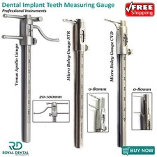 Dental Vdo Gauge Ruler Prosthodontics Micro Boley Gauge Orthodontic Implant Set