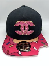 Mr Kash Money Maker SnapBack Hat Cap Millionaires Pink Black Bite Rim CC Logo
