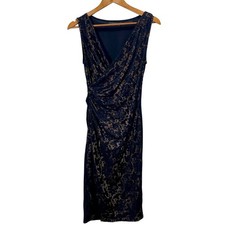 THML Lace Side Ruched Bodycon Mini Dress Faux-Wrap Party Dress Womens Medium