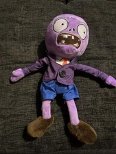 Plants vs. Zombies Plush Purple Zombie PVZ Window Hanger Suction Cup 11” Stuffed