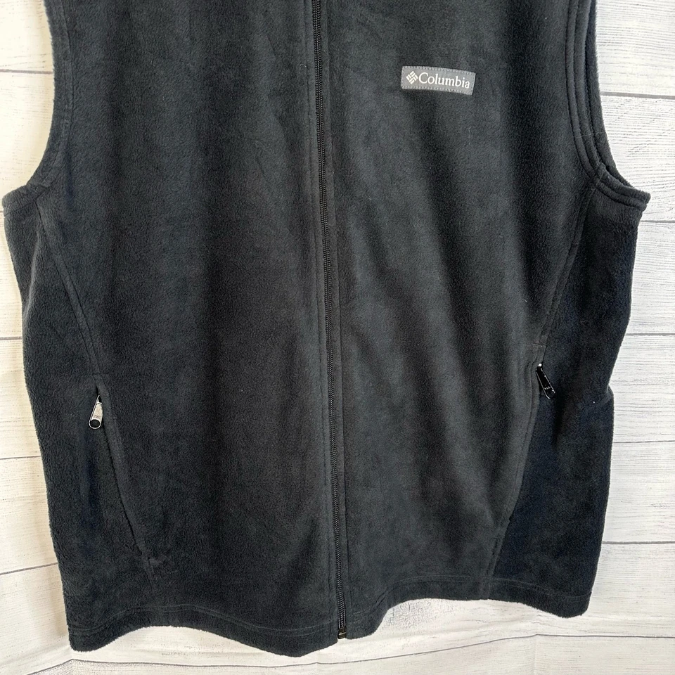 Chaleco polar Columbia para hombre talla grande Steens Mountain negro 1639261 Foto 4 de 4