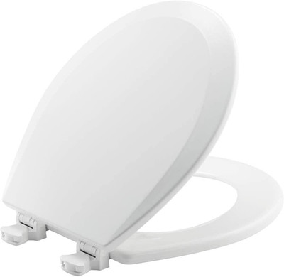 BEMIS 500EC 390 Toilet Seat with Easy Clean & Change Hinges, 1 Pack Round, Cotto