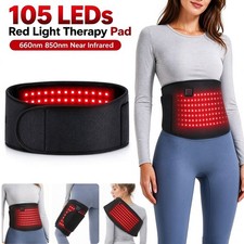LED Red Light Therapy Waist Belt 660nm 850nm3 Heat Levels for Back Pain Relief