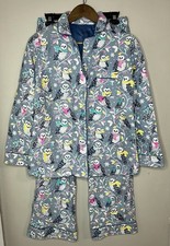 Nick Nora Women's Flannel Long Sleeve Pants Pajama Set Whimsy Floral Owl Small
