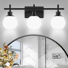 Modern Vanity Lighting Fixtures,3-Light Black Bathroom Lighting Fixtures Over...