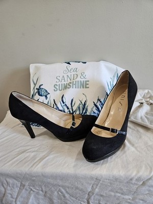 Unisa Platform Pumps Black Suede