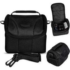 Water-Resistant Camera Gadget Bag with Padding - Compact Black Case