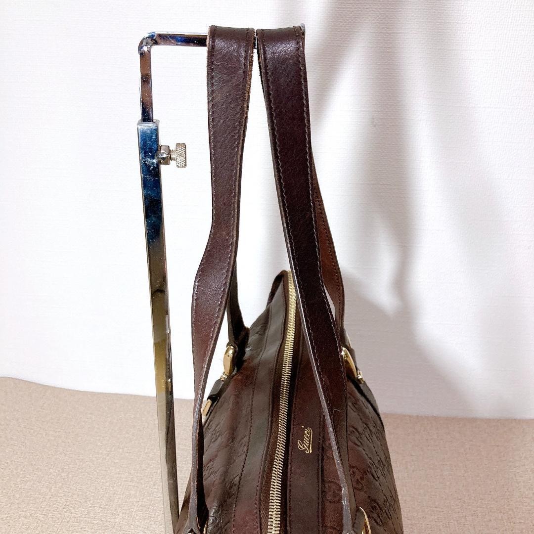 GUCCI Abby Leather Shoulder Bag Tote Brown Size 22cm x 31cm x 12cm VIN thumbnail 5