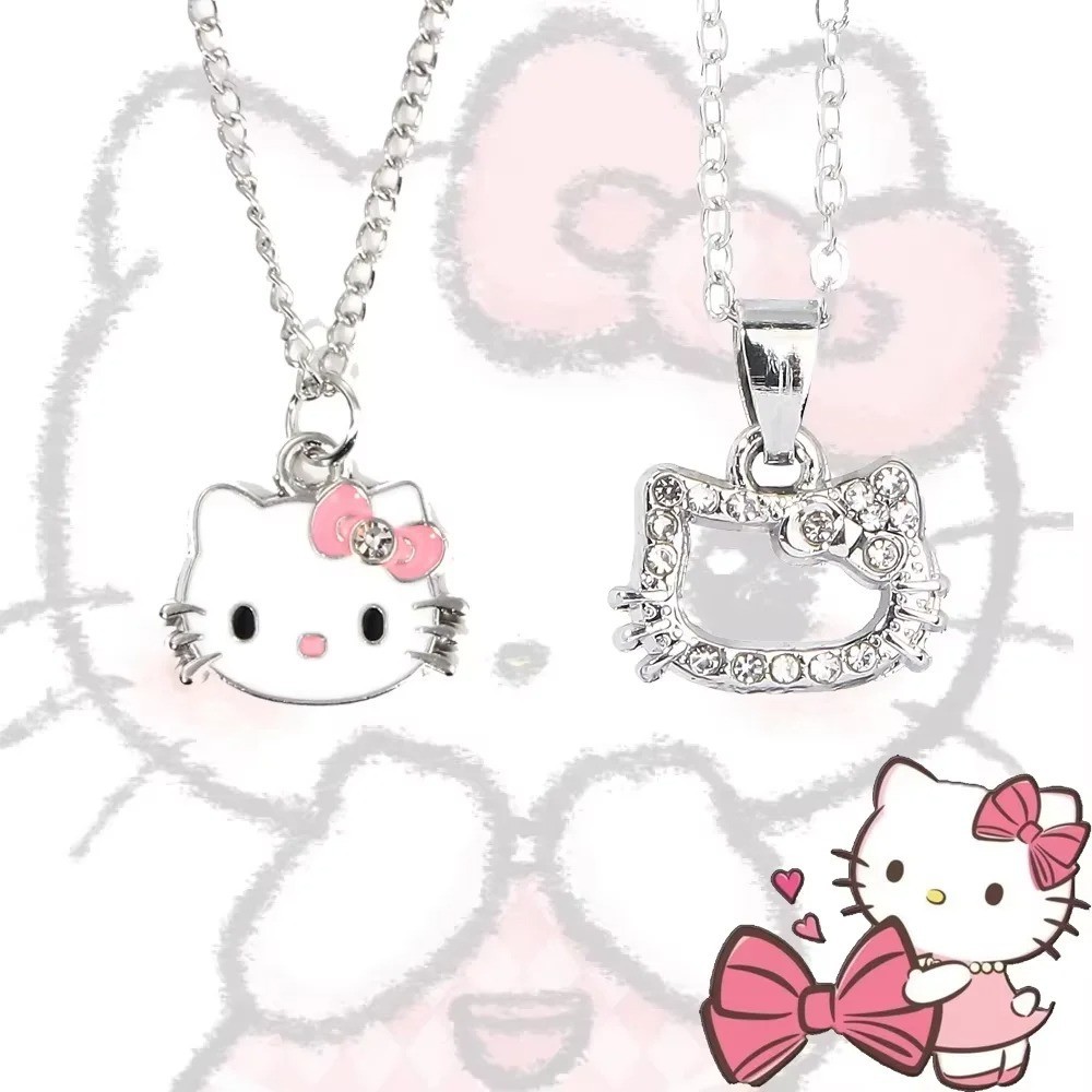 Collier Hello Kitty strass à partager pour une sortie complice