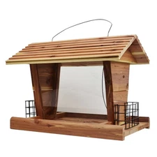 Pennington Red Cedar Grand Chalet Wild Bird Feeder, Jumbo 14 lb.Capacity, 1 Pack