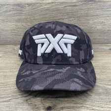 PXG Golf Cap Black Camo Flat Brim New Era 9FIFTY Snapback Mens