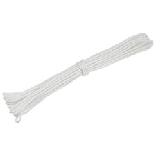 49Ft 1/4 Inch 6mm Polyester Rope, Clothesline Rope Laundry Drying White