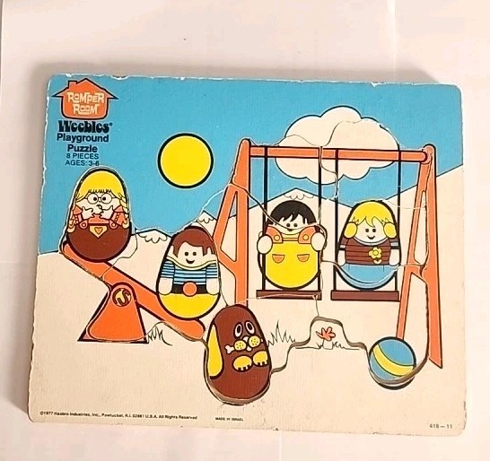 Rare 1977 Romper Room 8 Pc. Weebles Playground Puzzle