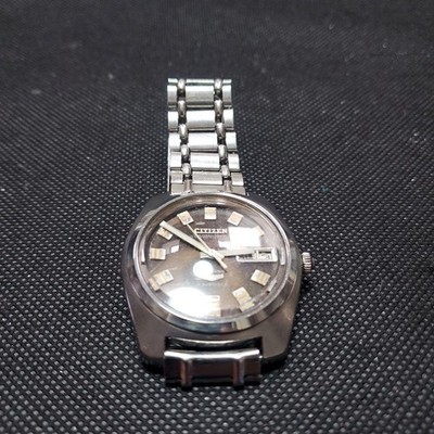 Citizen Seven Star Deluxe 23J Automatik schwarzes Zifferblatt Day-Date SS Her...