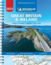 Great Britain & Ireland 2025 - Mains Roads Atlas (A4-Spiral) by Michelin Spiral