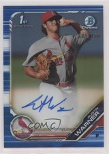 2019 Bowman Chrome Prospects Blue Refractor 1/150 Austin Warner #CPA-AW Auto 6ns