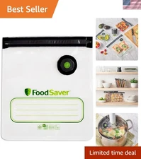 10 BPA-Free Reusable Quart Vacuum Zipper Bags – Microwave & Sous Vide Safe