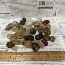 10oz Lot Medium Size Tumbled Stones Crystals Polished Rocks Mixed Natural Colors