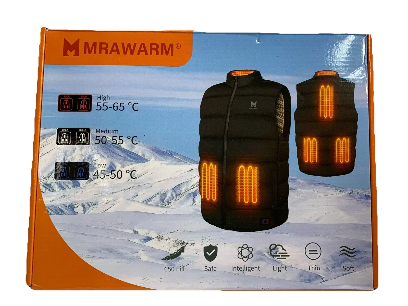 MrawarmHeated Vest 650 Fill Thin Soft XL Black Lightweight for Outdoor Winter
Opens in a new window