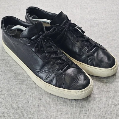 Common Projects Sneakers Mens Achilles Low Black 1658 Size EU 46 US 13 M Luxury - Image 1 of 4