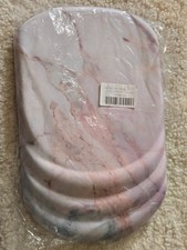 New Large Ergonomic Design Mouse Pad with Wrist Rest Support Pink Marble 12x8 in