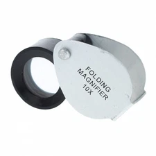 Universal Tool 10X 16mm Doublet Jewelers Loupe Chrome Body Folding Magnifier