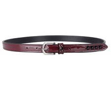 QHP Gürtel Chianti Lack bordeaux rot Lack Gl...