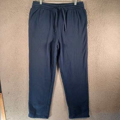 Tek Gear Mens Blue Sweatpants Size Large Ultrasoft Fleece Pockets Straight Comfy
