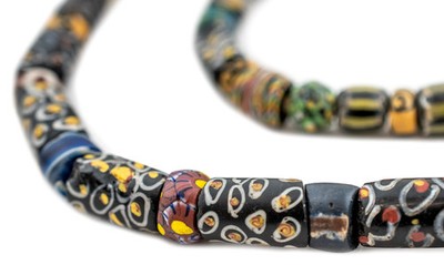 Premium Mixed Venetian Trade Beads #16300 11mm Ghana African Multicolor Glass
