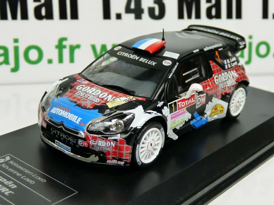 RD24 1/43 IXO Direkt Rallye : CITROËN DS3 WRC Condroz 2013 S.LOEB / S.LOEB - Photo 1/4